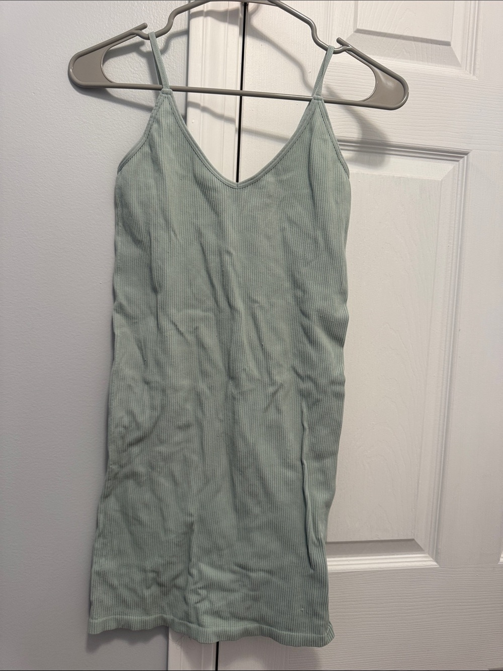 Garage Sage Ribbed V-Neck Spaghetti Strap dress